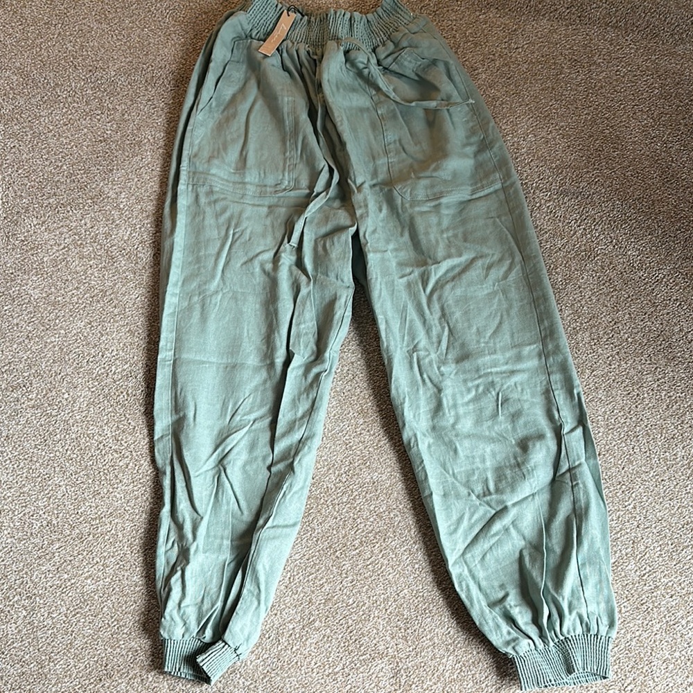 Love Tree Sage Green Casual Pants